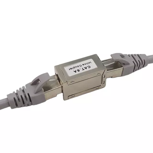 Fi pou fi RJ45 Cat6a STP Ethernet Coupler Connector