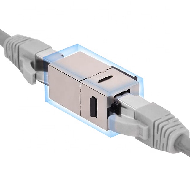 பெண் முதல் பெண் RJ45 Cat6 STP இன்-லைன் கப்லர் கீஸ்டோன் ஜாக்