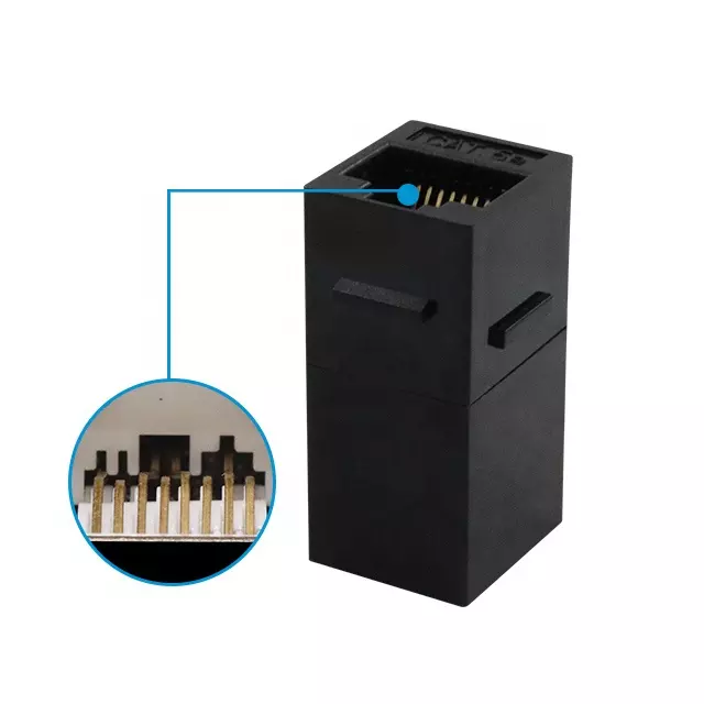 Conector Keystone en línia d'acoblador UTP RJ45 Cat5E femella a femella