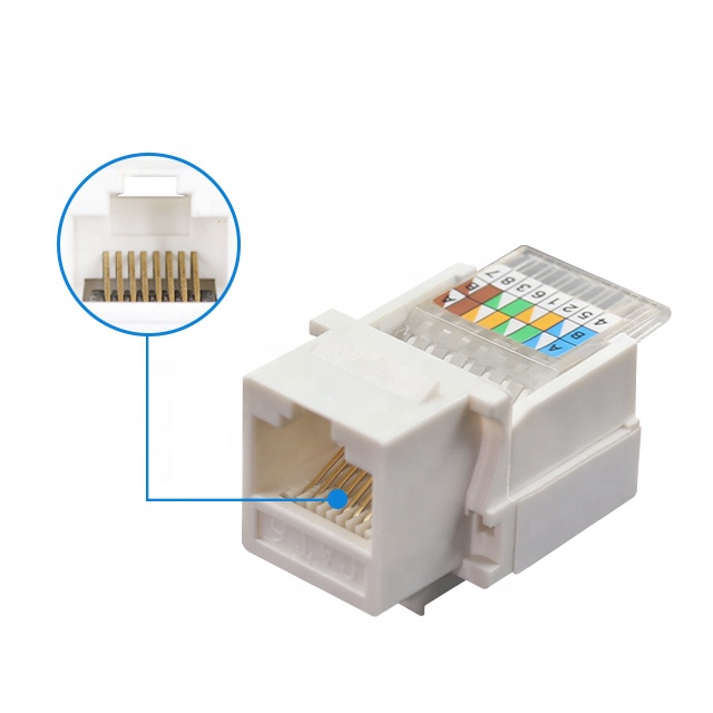 RJ45 Cat6 UTP መሣሪያ-ያነሰ የቁልፍ ድንጋይ ኤተርኔት ጃክ ሞዱል