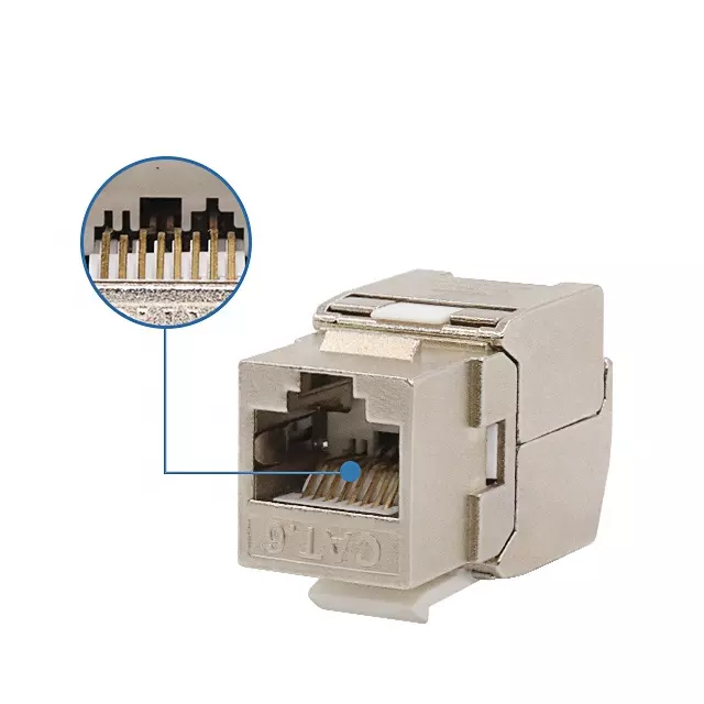 RJ45 STP cat6 180 graders værktøjsløs Keystone Jack