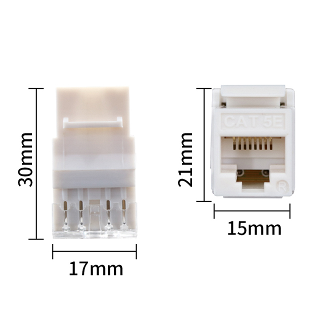 RJ45 Cat6 UTP 180 ಡಿಗ್ರಿ ಕೀಸ್ಟೋನ್ ಜ್ಯಾಕ್