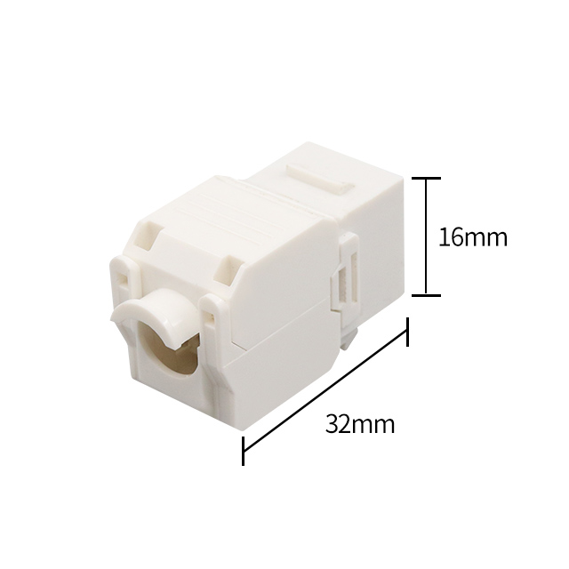 RJ45 Cat6 UTP 180 grādu bezrīku Keystone domkrats