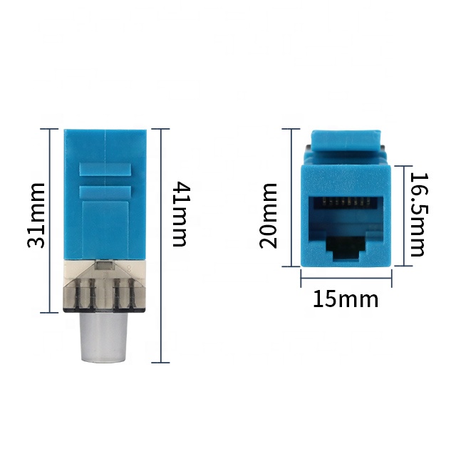 RJ45 Cat6 UTP 180 מעלות Punch-Down Keystone Jack