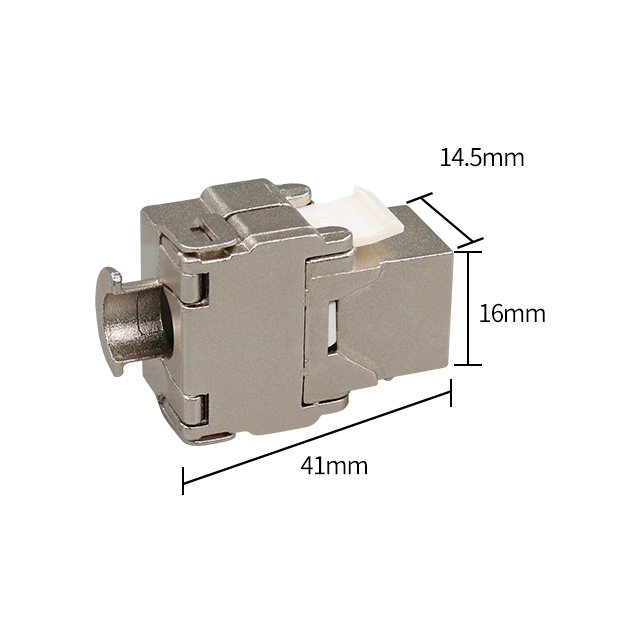 RJ45 Cat6A STP Conector Keystone sin herramientas de 180 grados